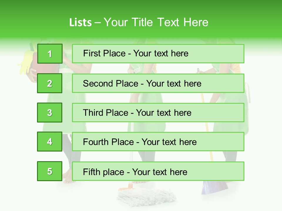 Household Cute White PowerPoint Template