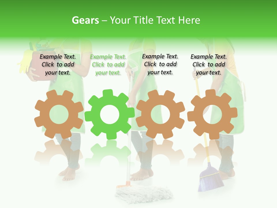 Household Cute White PowerPoint Template