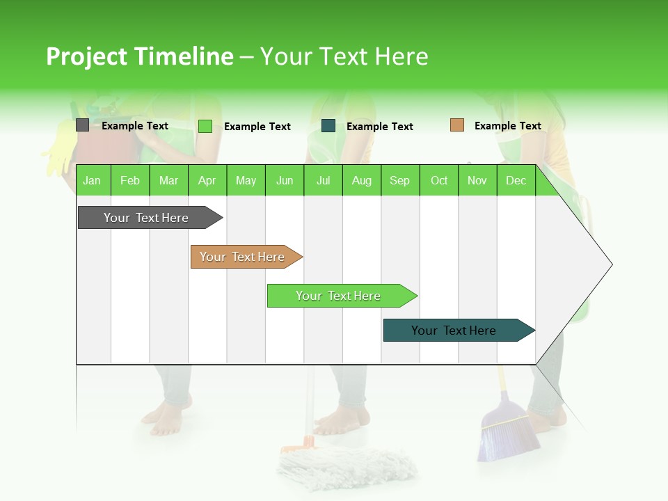 Household Cute White PowerPoint Template