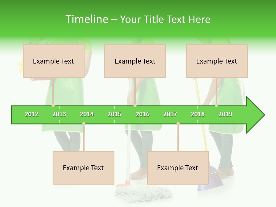 Household Cute White PowerPoint Template