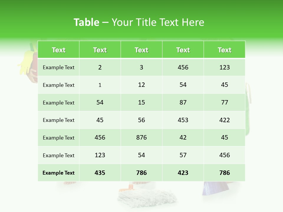 Household Cute White PowerPoint Template