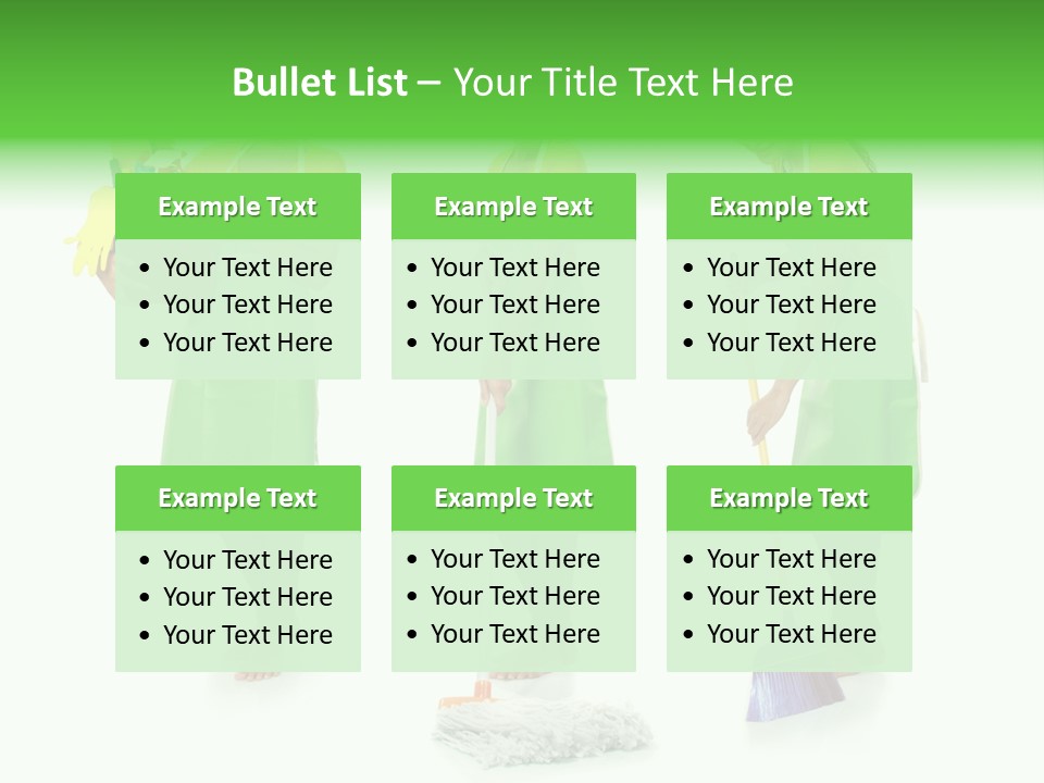 Household Cute White PowerPoint Template