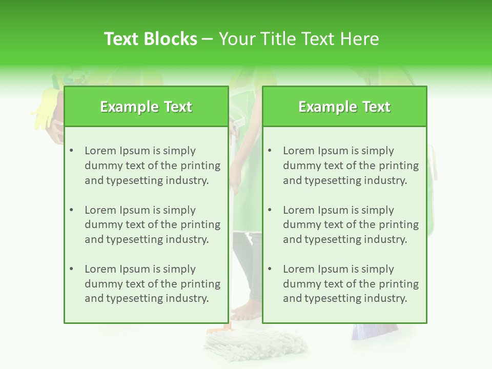 Household Cute White PowerPoint Template