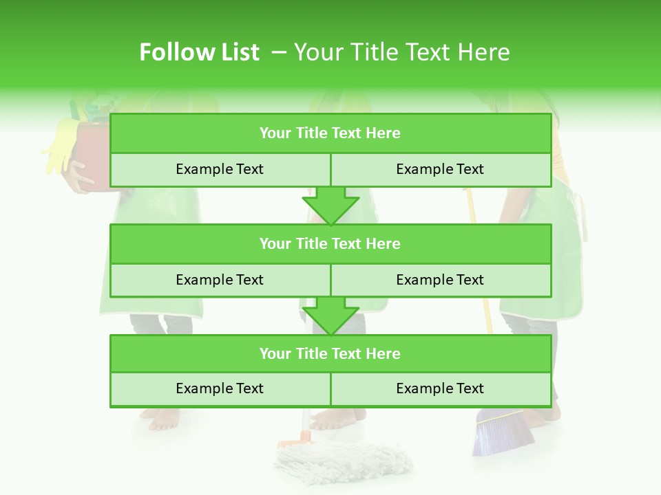 Household Cute White PowerPoint Template