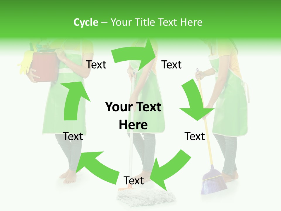 Household Cute White PowerPoint Template