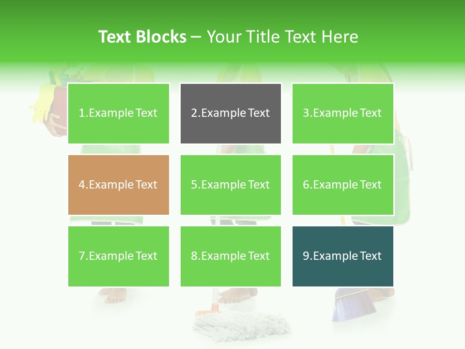 Household Cute White PowerPoint Template