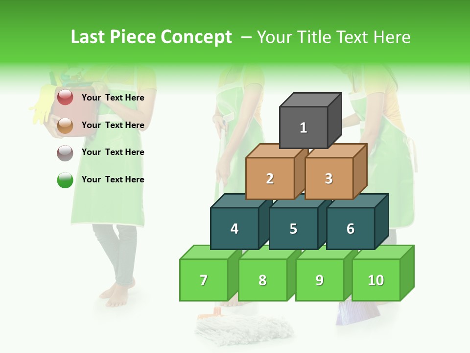 Household Cute White PowerPoint Template