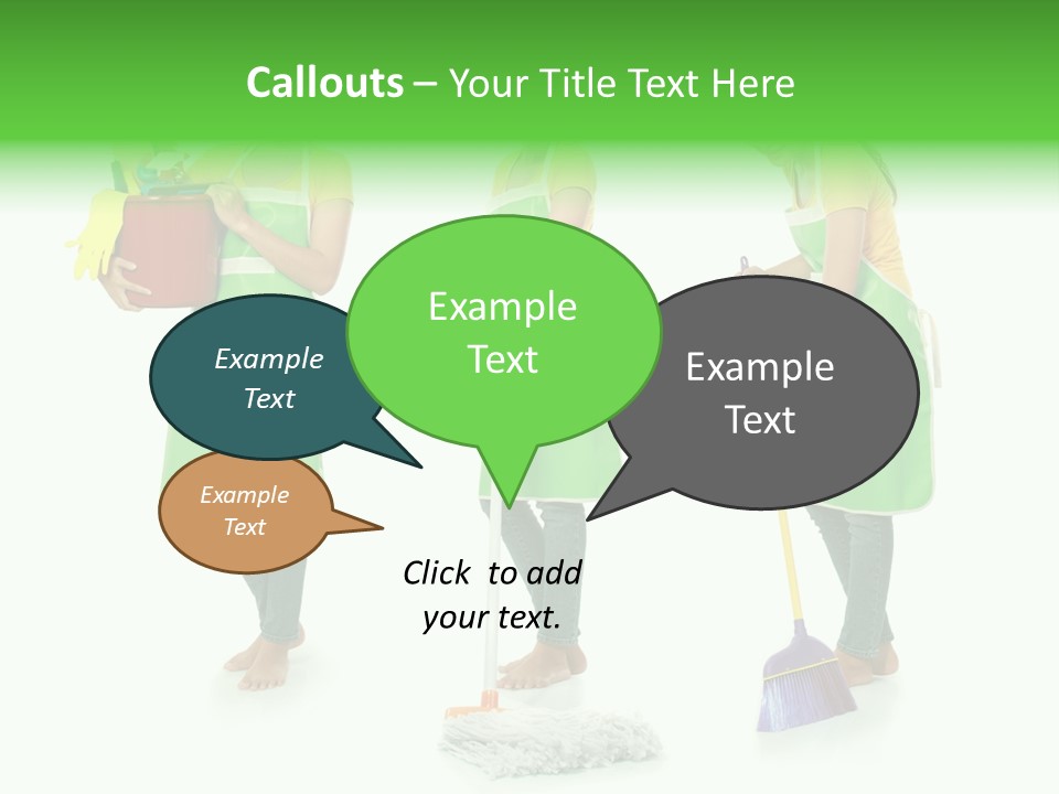 Household Cute White PowerPoint Template