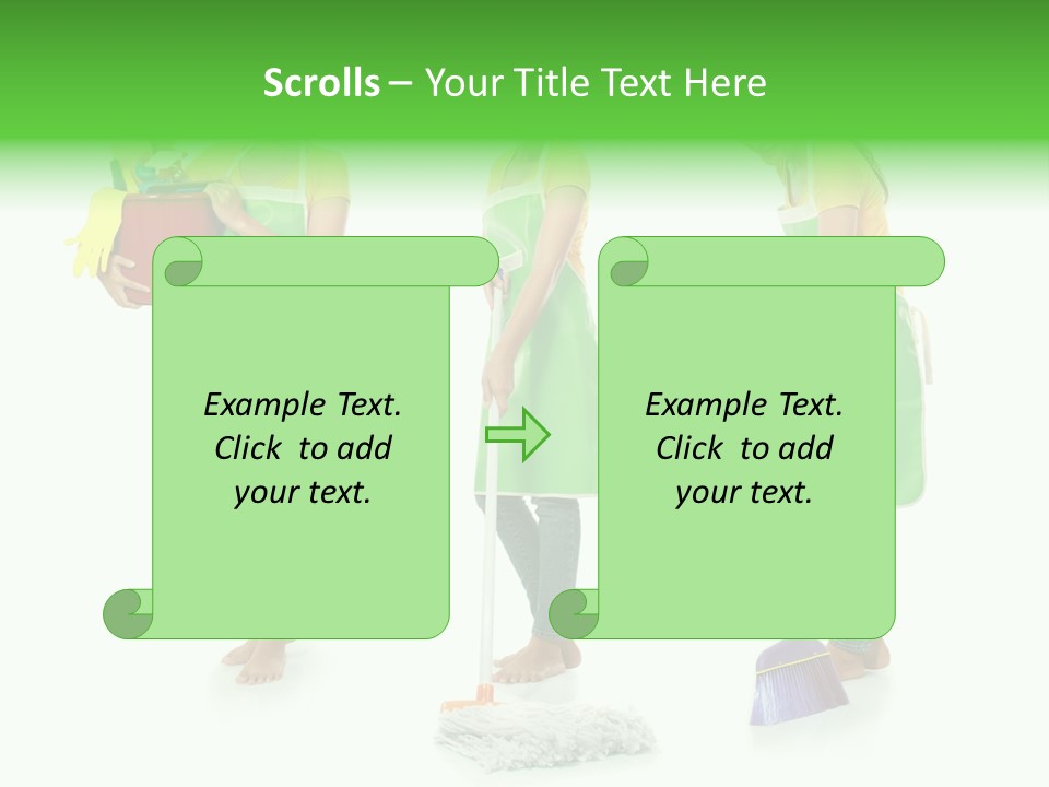Household Cute White PowerPoint Template