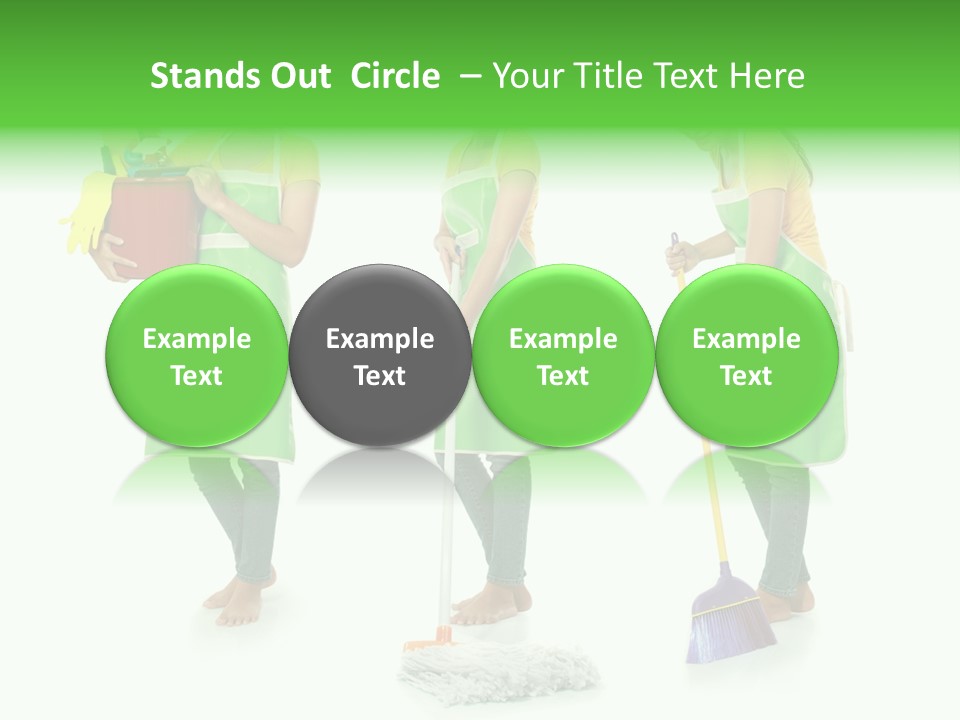 Household Cute White PowerPoint Template