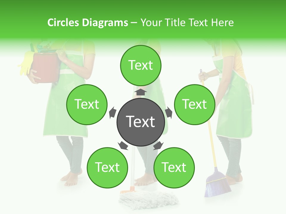 Household Cute White PowerPoint Template