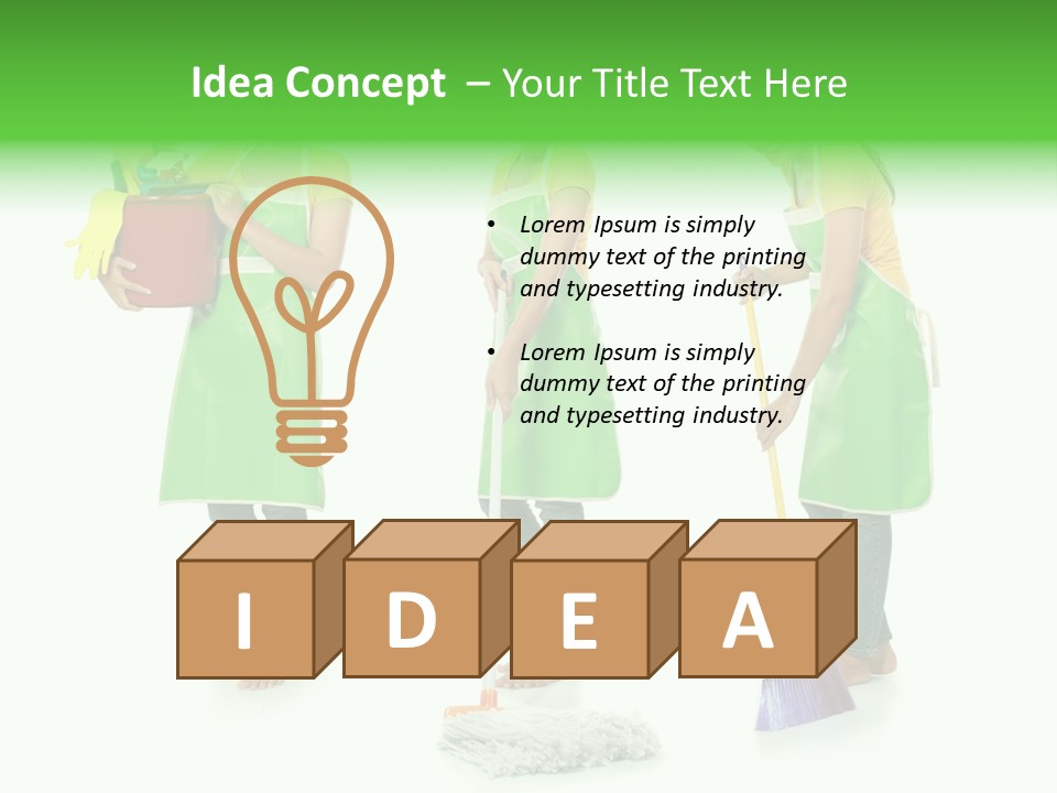 Household Cute White PowerPoint Template