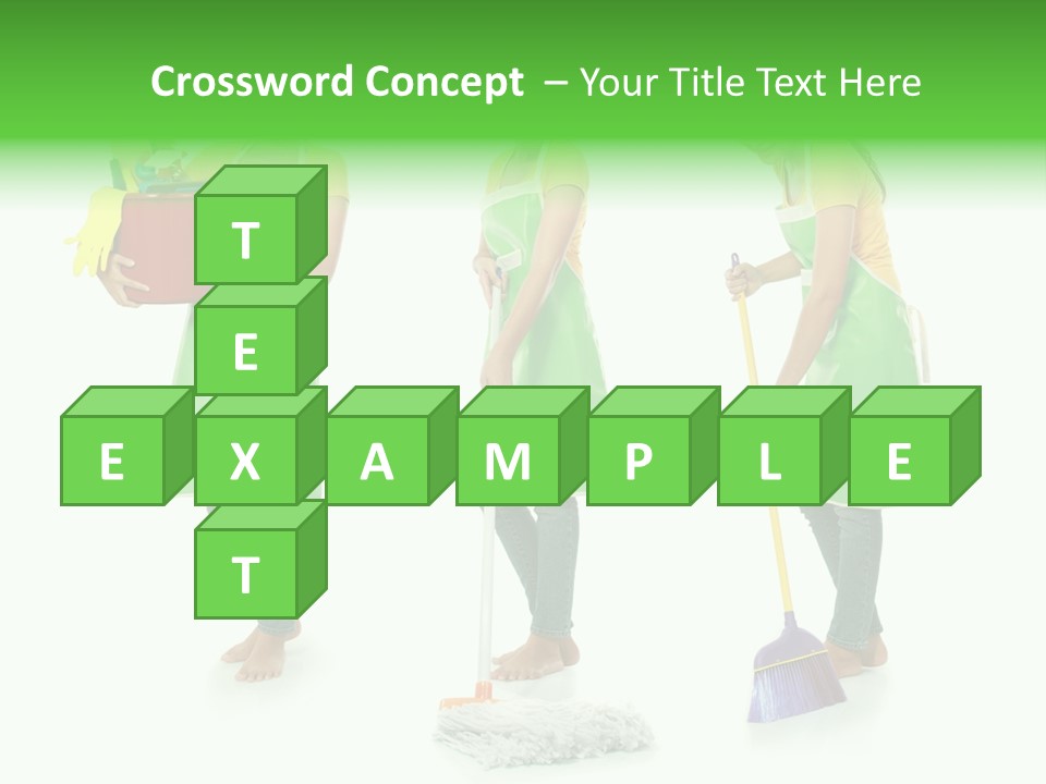 Household Cute White PowerPoint Template