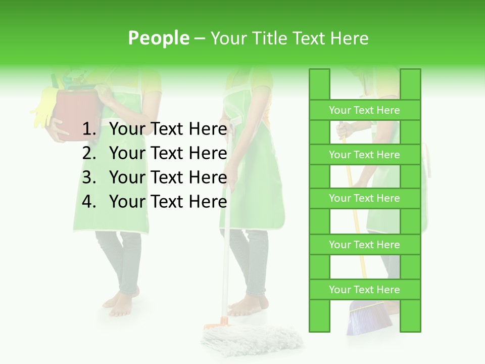 Household Cute White PowerPoint Template