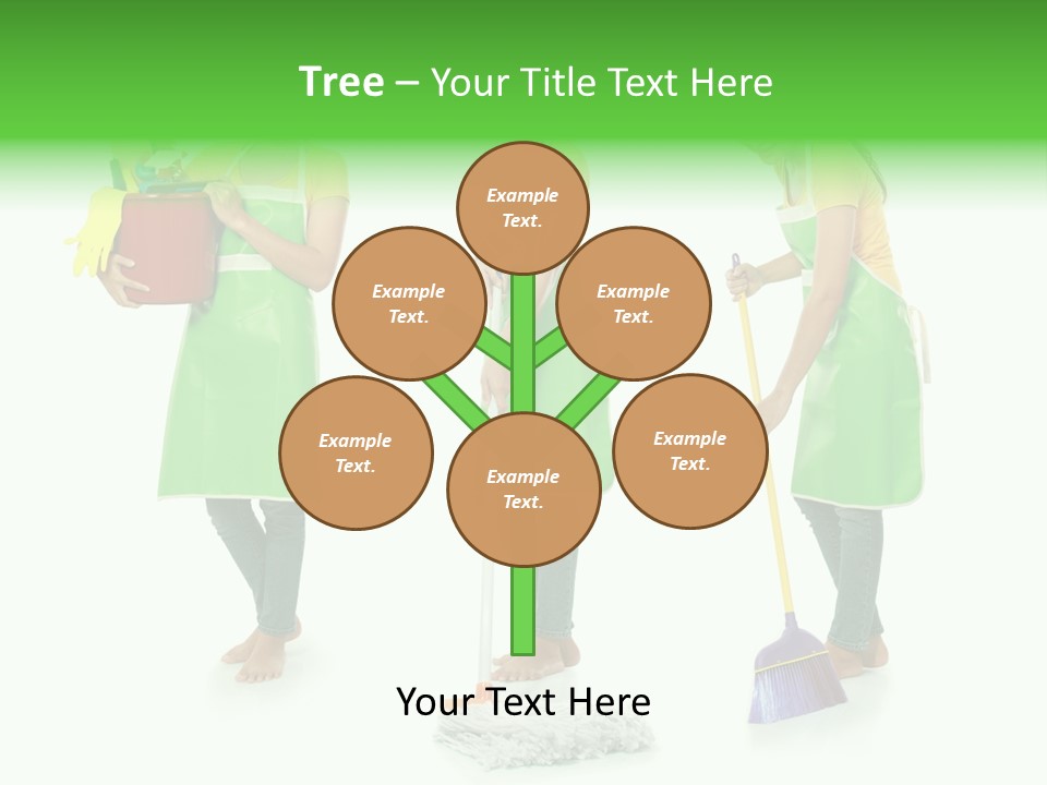 Household Cute White PowerPoint Template