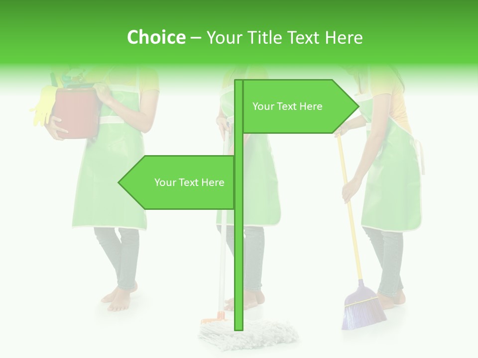 Household Cute White PowerPoint Template