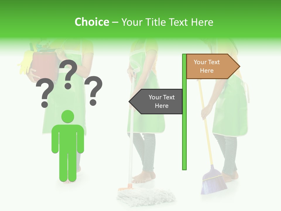 Household Cute White PowerPoint Template