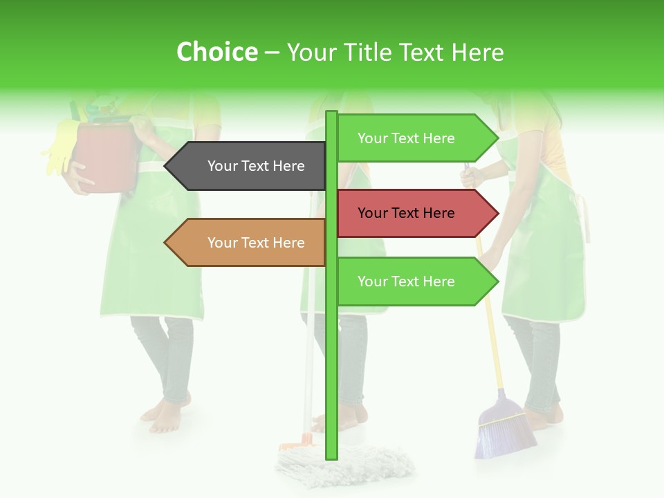 Household Cute White PowerPoint Template