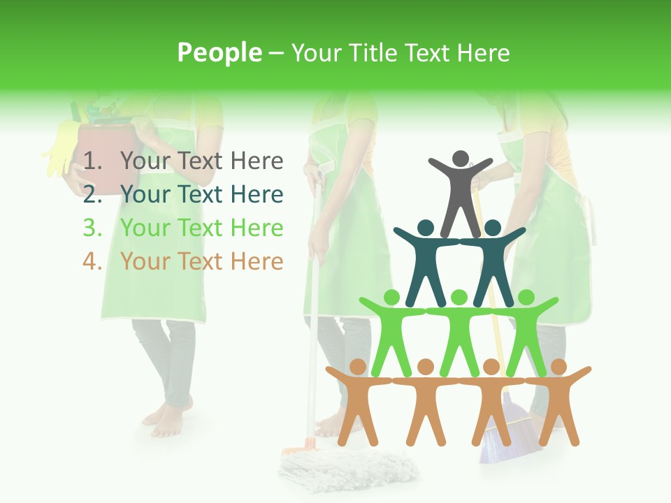 Household Cute White PowerPoint Template