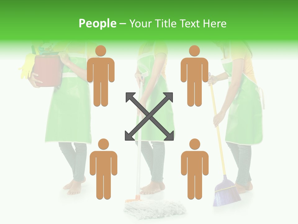 Household Cute White PowerPoint Template