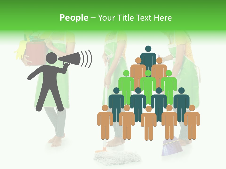 Household Cute White PowerPoint Template