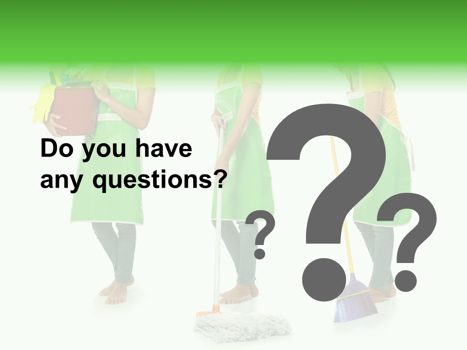 Household Cute White PowerPoint Template