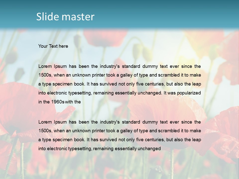 Spring Outdoor Flower PowerPoint Template