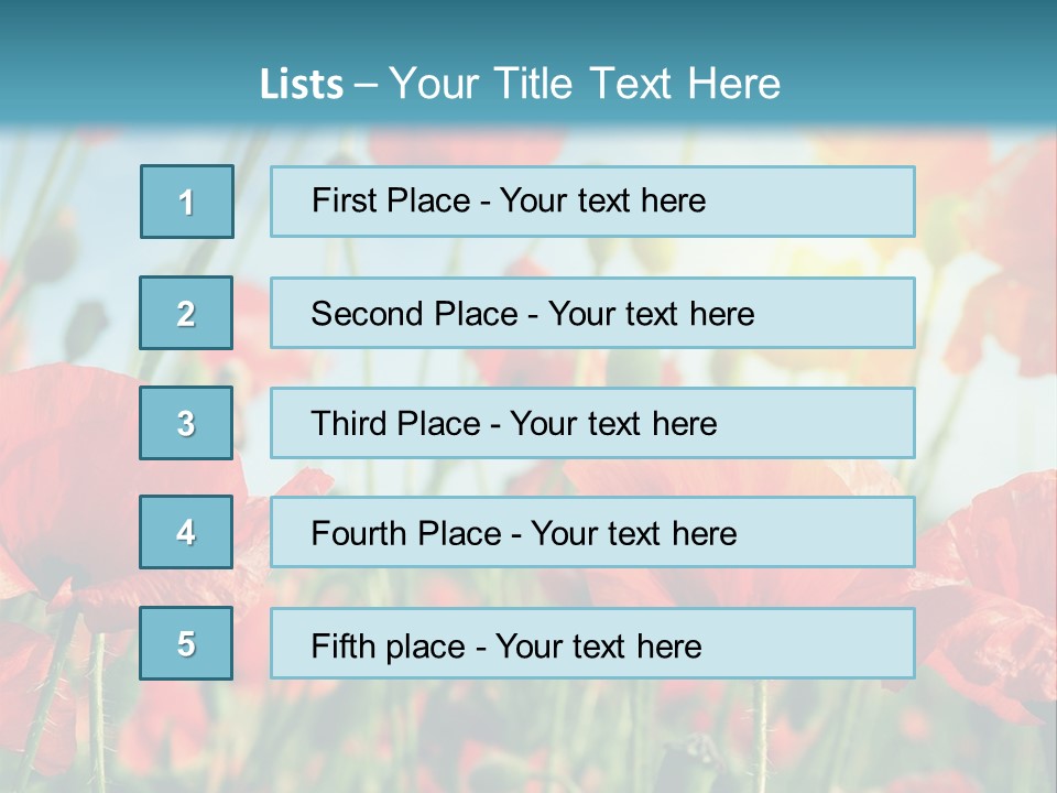 Spring Outdoor Flower PowerPoint Template