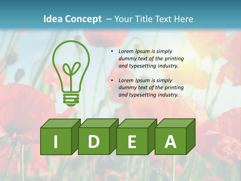 Spring Outdoor Flower PowerPoint Template