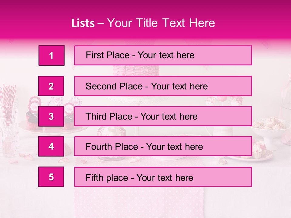Food Cakepop Dessert Table PowerPoint Template