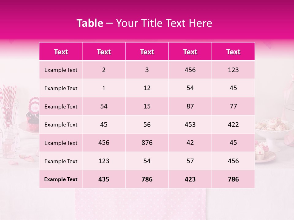 Food Cakepop Dessert Table PowerPoint Template