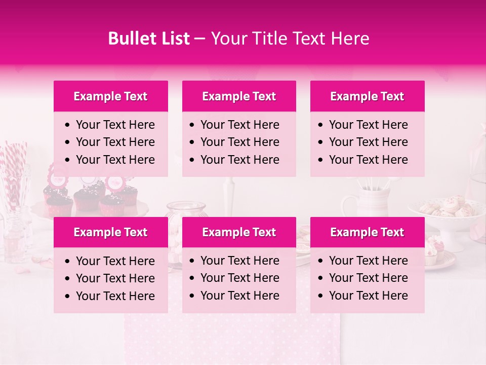 Food Cakepop Dessert Table PowerPoint Template