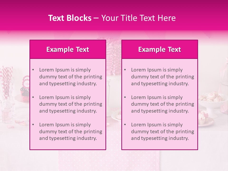 Food Cakepop Dessert Table PowerPoint Template