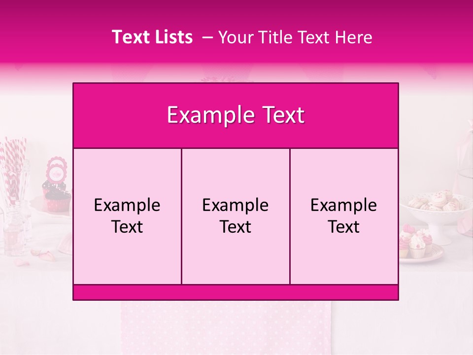 Food Cakepop Dessert Table PowerPoint Template