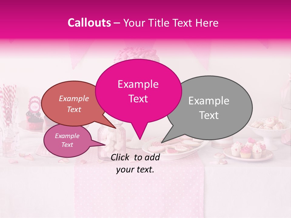 Food Cakepop Dessert Table PowerPoint Template