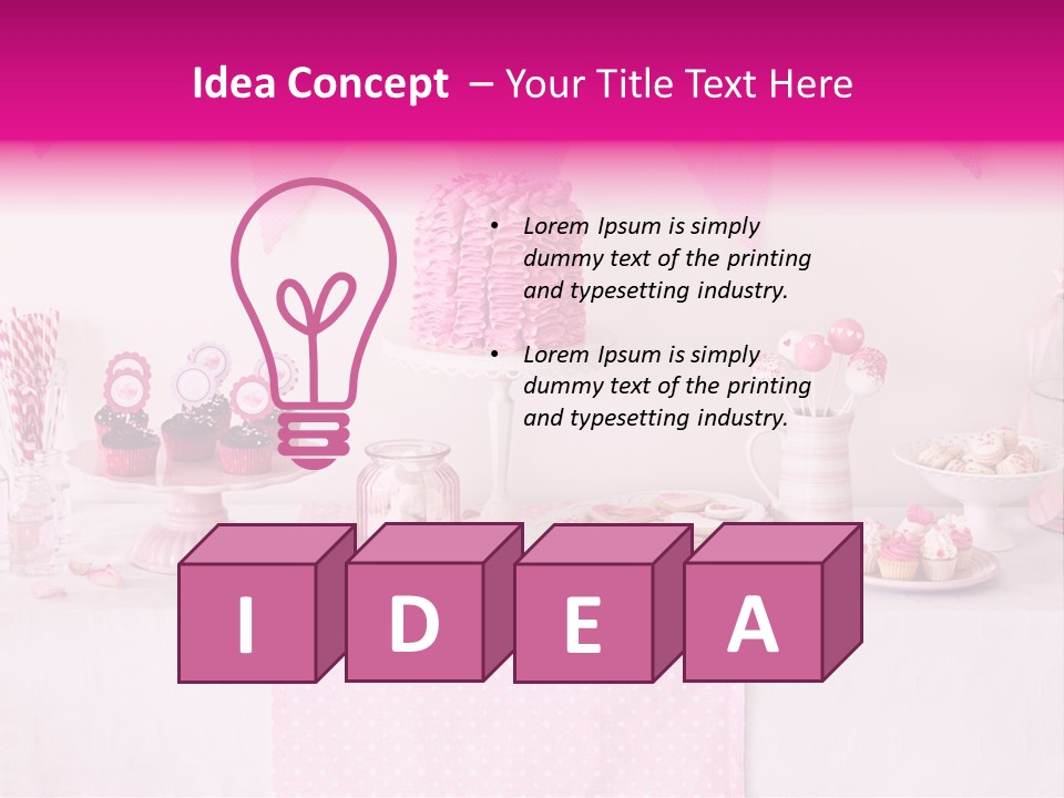 Food Cakepop Dessert Table PowerPoint Template