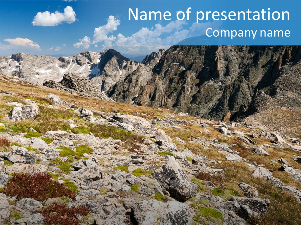 Great Divide Elevation Colorado PowerPoint Template