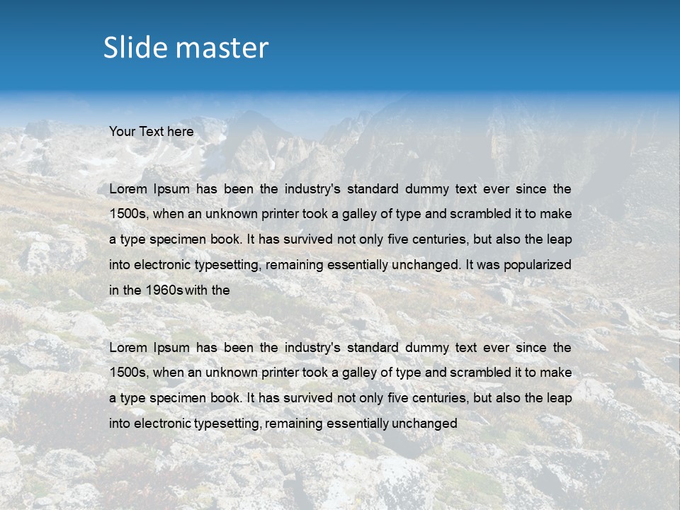 Great Divide Elevation Colorado PowerPoint Template