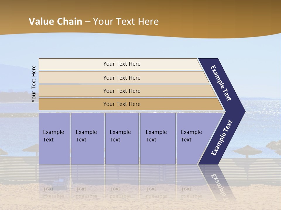 Sunbathe Malaga Umbrellas PowerPoint Template