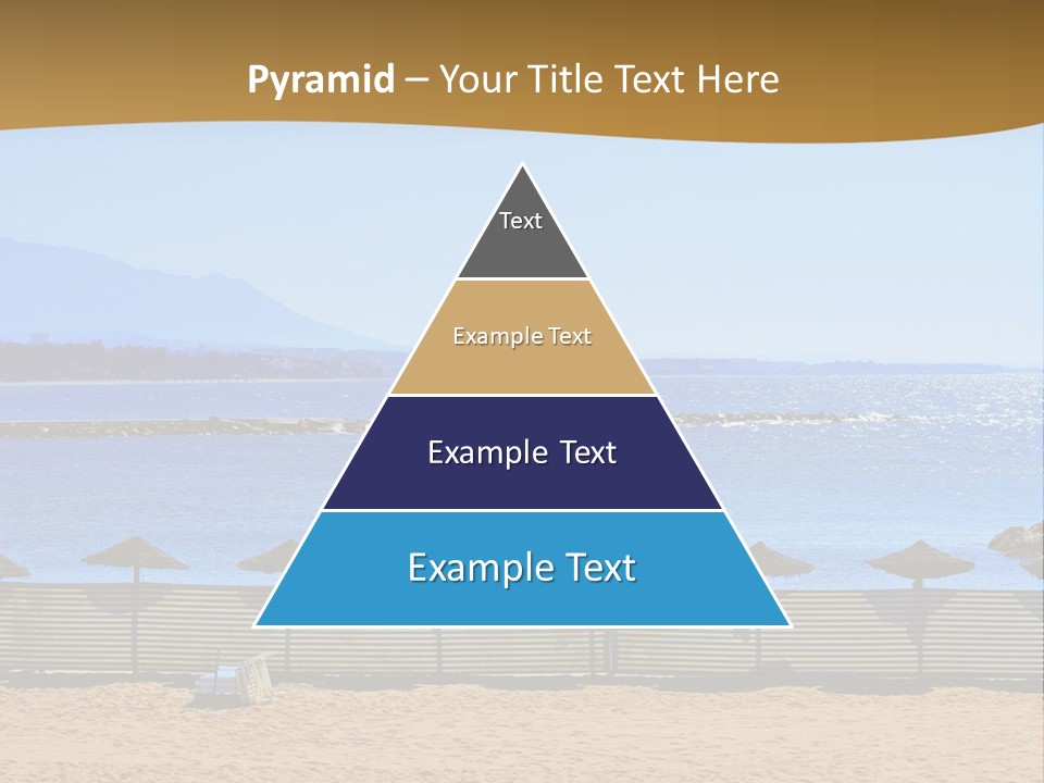 Sunbathe Malaga Umbrellas PowerPoint Template