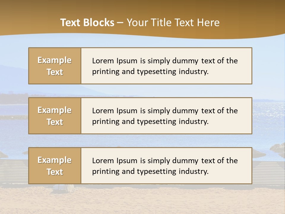 Sunbathe Malaga Umbrellas PowerPoint Template