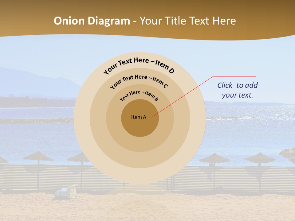 Sunbathe Malaga Umbrellas PowerPoint Template