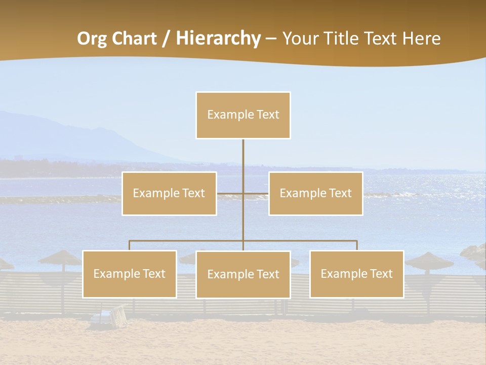 Sunbathe Malaga Umbrellas PowerPoint Template