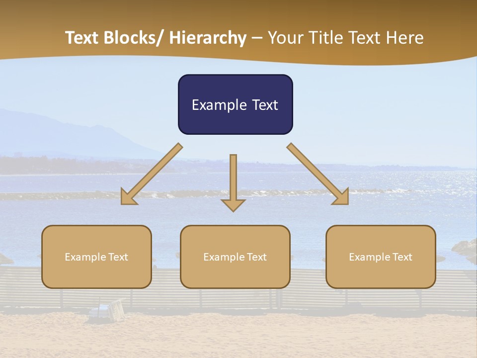 Sunbathe Malaga Umbrellas PowerPoint Template