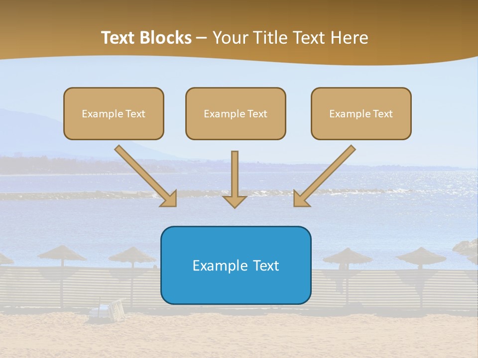 Sunbathe Malaga Umbrellas PowerPoint Template