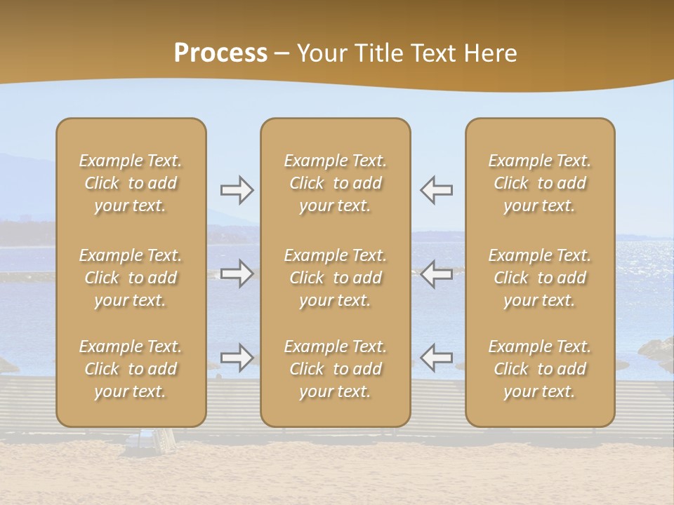 Sunbathe Malaga Umbrellas PowerPoint Template
