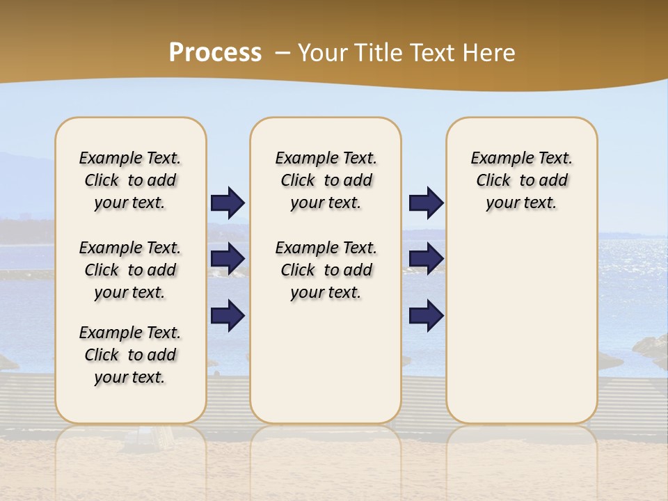 Sunbathe Malaga Umbrellas PowerPoint Template