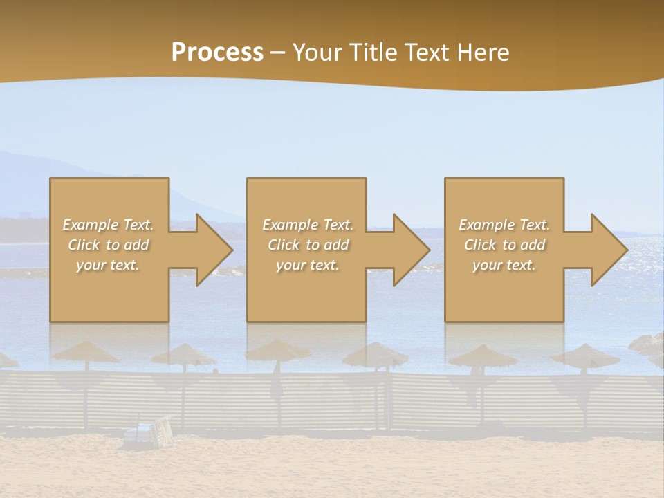 Sunbathe Malaga Umbrellas PowerPoint Template