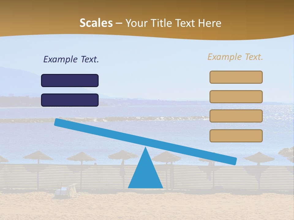 Sunbathe Malaga Umbrellas PowerPoint Template