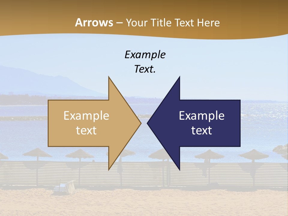 Sunbathe Malaga Umbrellas PowerPoint Template